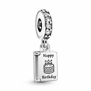 925 Silver Airplane Book Cross Tree Pendant DIY Beads Fit Bracelet Women