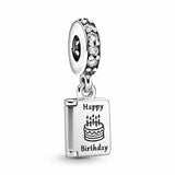 925 Silver Airplane Book Cross Tree Pendant DIY Beads Fit Bracelet Women