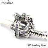 925 Silver Wrapped Up Charm Red Enamel Bead for Bracelet Jewelry