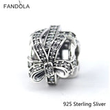 925 Silver Wrapped Up Charm Red Enamel Bead for Bracelet Jewelry