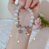 925 Silver Amethyst Bracelet Opal Jewelry Women's Gift