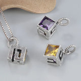 925 Sterling Silver Amethyst Citrine Zircon Beads Charm Charms