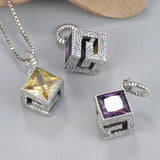 925 Sterling Silver Amethyst Citrine Zircon Beads Charm Charms