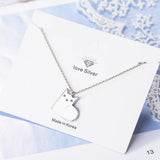 925 Silver Cat Pendant Necklace for Women Party Jewelry