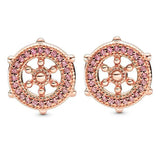 925 Silver Anchor & Wheel Moon & Stars Earrings