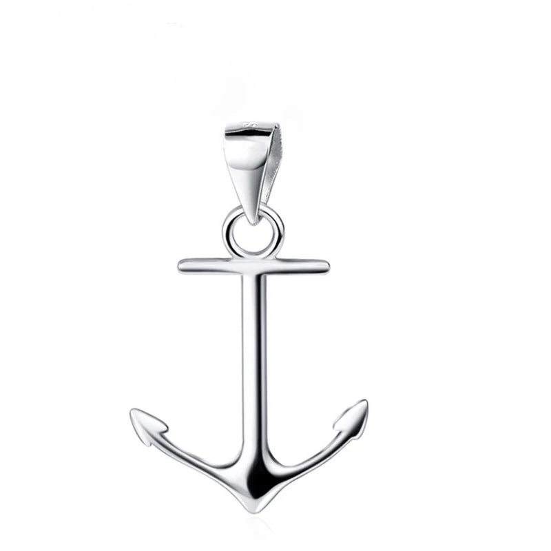 925 Sterling Silver Anchor Pendant 25*14mm Faith Xmas Gift