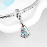 925 Sterling Silver Anchor Telescope Charm Beads for Bracelet