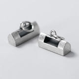925 Silver Door Lock Charms Pendant DIY Jewelry