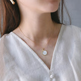 925 Silver Angel Baby Pendant Mother of Pearl Abalone Shell Necklace