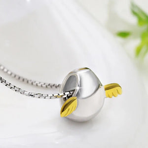 925 Silver Angel Egg Necklace for Women