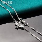 925 Silver Angel Wings Pendant Necklace 16-30 Inch Chain Women Wedding Jewelry