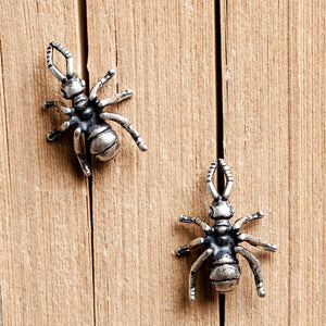 925 Silver Ants Stud Earrings Vintage Jewelry for Women Men