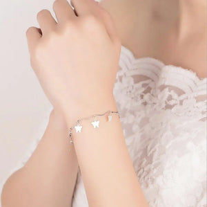 925 Silver Butterfly Bracelet for Women S-B112