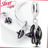 925 Silver Cat Charm Pendant for Women