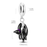 925 Silver Cat Charm Pendant for Women