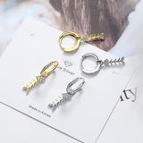 925 Silver CZ Fish Drop Earrings for Women