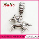 925 Silver Horse Pendant Bead for Bracelet Silver 925 Berloque