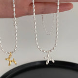 925 Silver Balloon Dog Necklace Animal Clavicle Chain Women's Jewelry