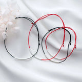 925 Silver Ankle Bracelet Red Thread Charm Bracelet Jewelry