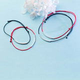 925 Silver Ankle Bracelet Red Thread Charm Bracelet Jewelry