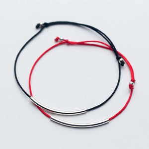 925 Silver Ankle Bracelet Red Thread Charm Bracelet Jewelry