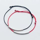 925 Silver Ankle Bracelet Red Thread Charm Bracelet Jewelry