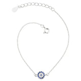 925 Silver Evil Eye Anklet Foot Jewelry Beach Accessories