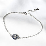 925 Silver Evil Eye Anklet Foot Jewelry Beach Accessories
