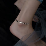 925 Sterling Silver Anklet Female Sweet Fresh Leaf Foot Ornaments