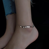 925 Sterling Silver Anklet Female Sweet Fresh Leaf Foot Ornaments