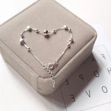 925 Silver Anklet Women Bohemian Bead Star Foot Jewelry Summer Beach