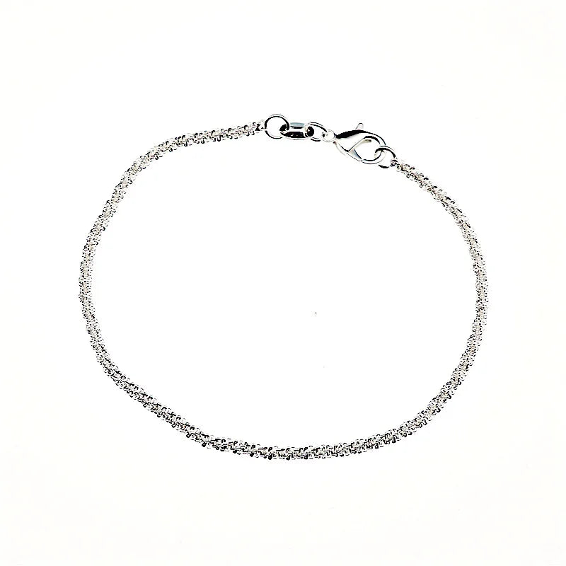 925 Silver Anklet Women Bohemian Bead Star Foot Jewelry Summer Beach
