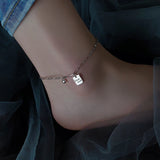 925 Silver Anklet Good Luck Summer Female Foot Chain