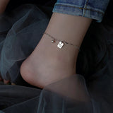 925 Silver Anklet Good Luck Summer Female Foot Chain