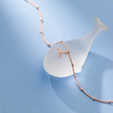 925 Silver Anklet Zircon Fish Tail Bracelet Female Chain Pearl Marine Ornaments