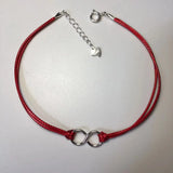 925 Silver Red Thread Rope Anklet Foot Jewelry