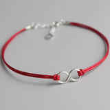 925 Silver Red Thread Rope Anklet Foot Jewelry