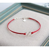 925 Silver Red Thread Rope Anklet Foot Jewelry