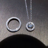 925 Silver Necklace Zircon Crystal Pendant
