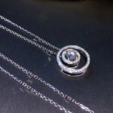 925 Silver Necklace Zircon Crystal Pendant