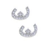 925 Silver Arabic Love Letter Earrings CZ Initial Earrings