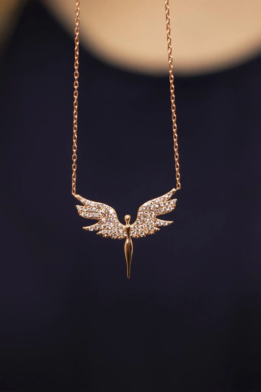 Archangel Michael Necklace Guardian Angel Wings Jewelry