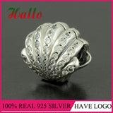 925 Silver Ariel's Shell Charm Bead Bracelet Jewelry