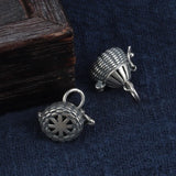 925 Silver Aromatherapy Sachet Pendants Retro Ethnic DIY Jewelry Making