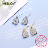 925 Silver Asscher Cut Moissanite Diamond Stud Earrings
