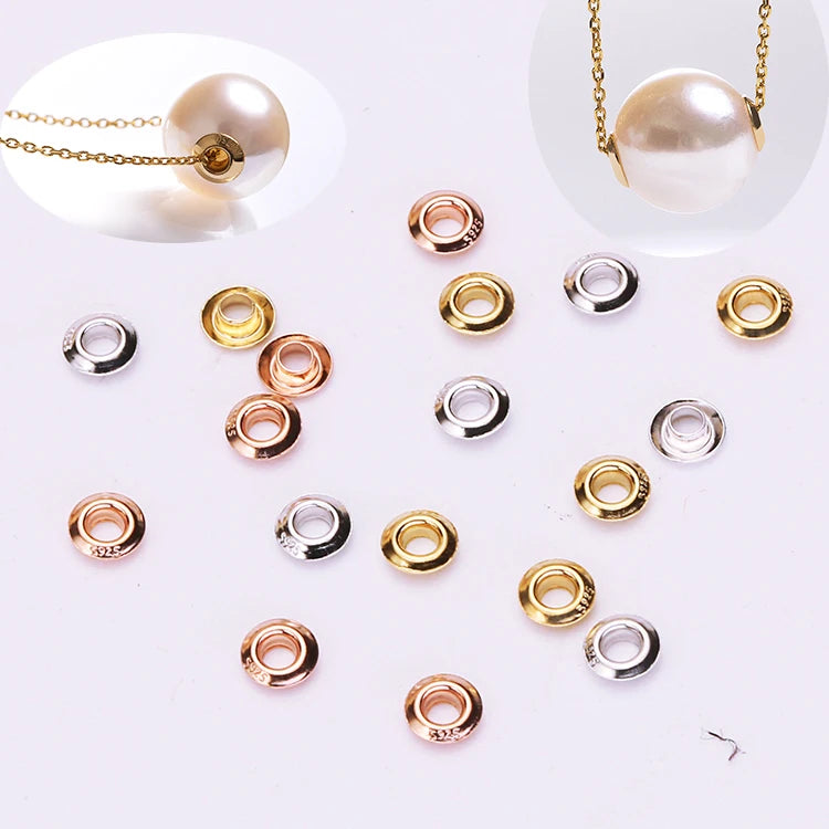 925 Silver Attachment for Pearls, Make Floating Necklace Accessories
