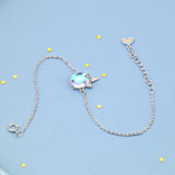 925 Silver Rainbow Unicorn Charm Bracelet for Women