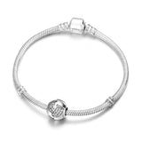 925 Sterling Silver Baby Footprint Charm Pendant Bracelet DIY