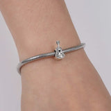 925 Silver Bachelor Cap Guitar Girl Pendant DIY Beads for Bracelet Jewelry