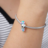 925 Silver Bachelor Cap Guitar Girl Pendant DIY Beads for Bracelet Jewelry